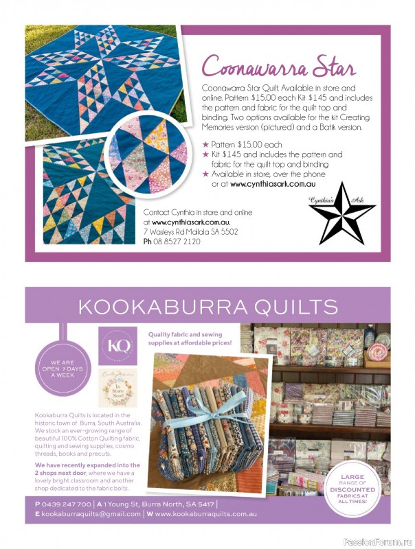 Коллекция проектов для рукодельниц в журнале «Quilters Companion №132 2025»