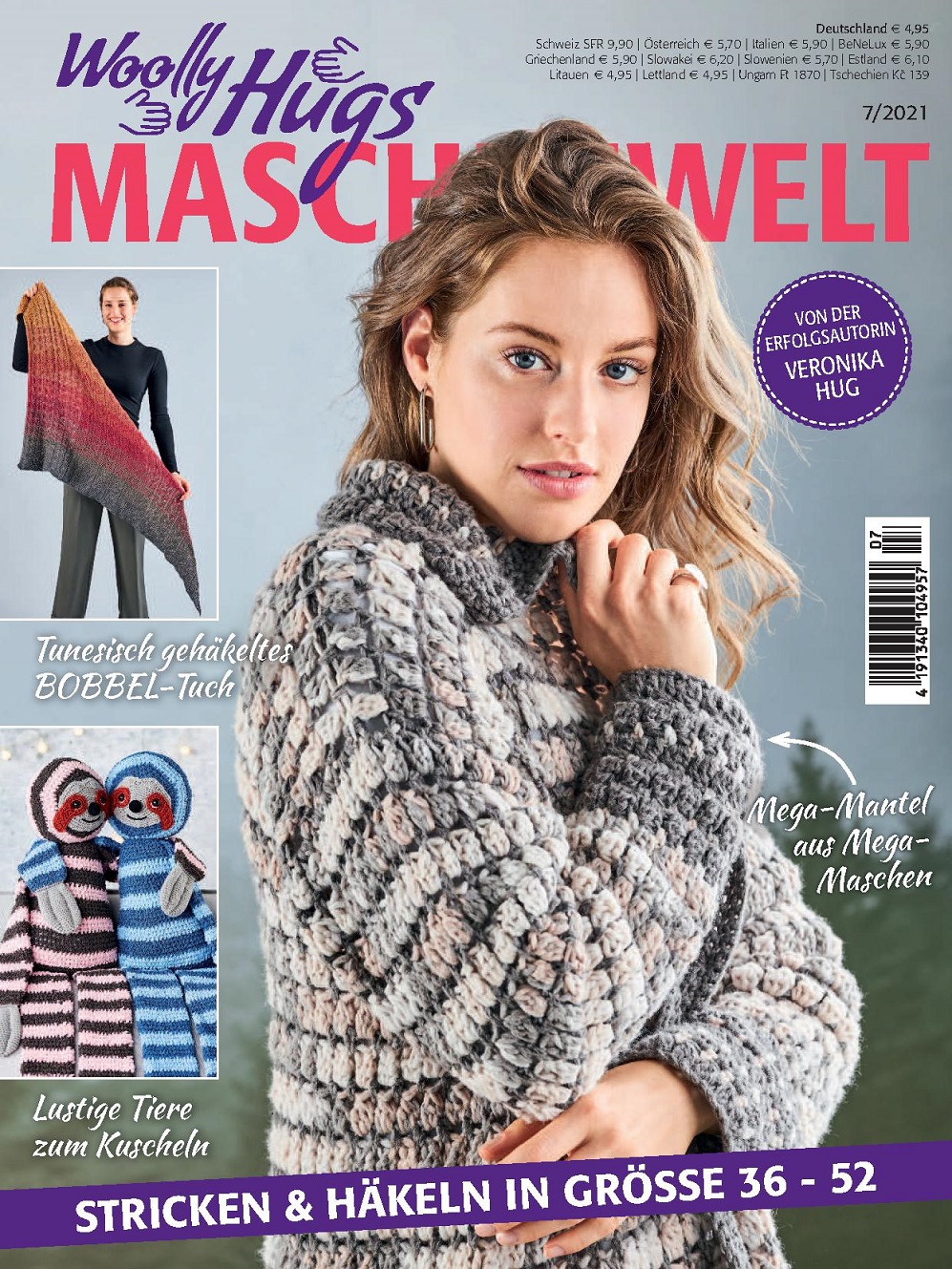 Коллекция проектов для рукодельниц в журнале &quot;Woolly Hugs Maschenwelt&quot; №7 2021