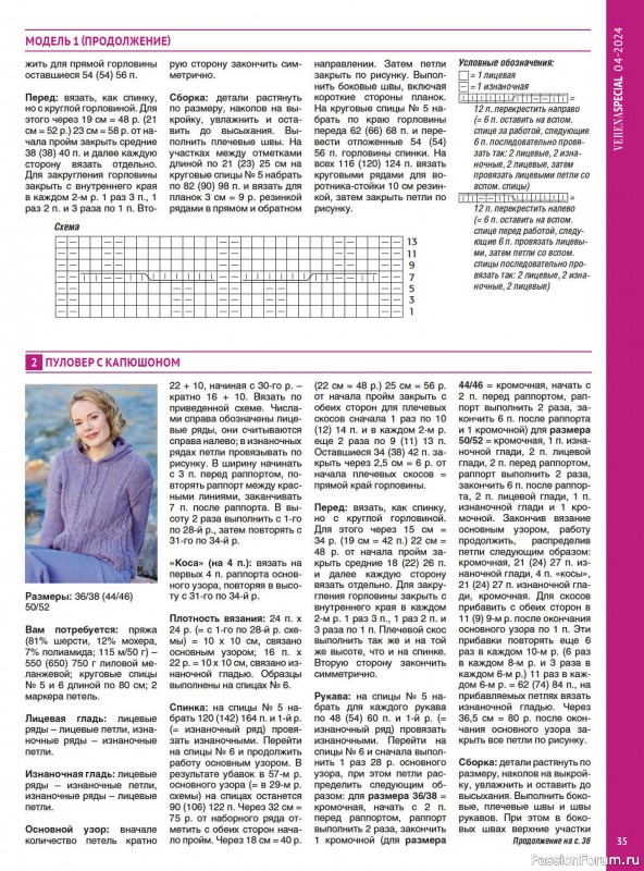 Вязаные модели в журнале «Модное вязание №4 2024»