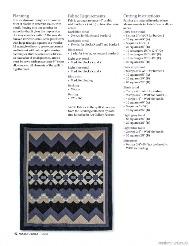 Коллекция проектов для рукодельниц в журнале «McCall's Quilting - Fall 2025»