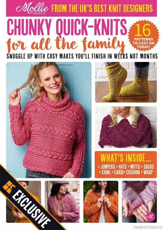 Коллекция проектов для рукодельниц в журнале &laquo;Mollie Makes - Chunky Quick-Knits 2024&raquo;