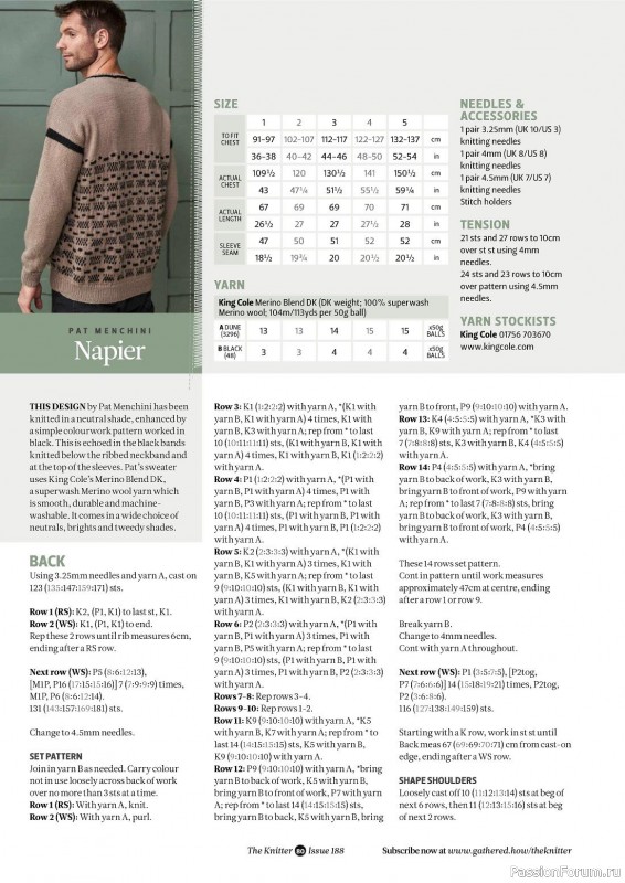 Вязаные проекты спицами в журнале «The Knitter №188 2023»