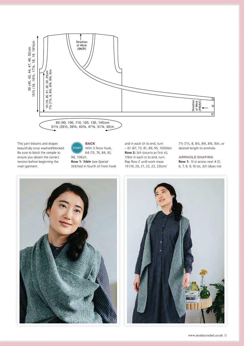 Вязаные модели одежды в журнале "Inside Crochet №144 2022"