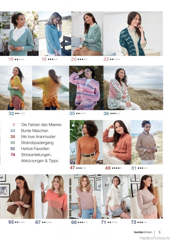 Вязаные модели в журнале «Burda Stricken №4 2020»