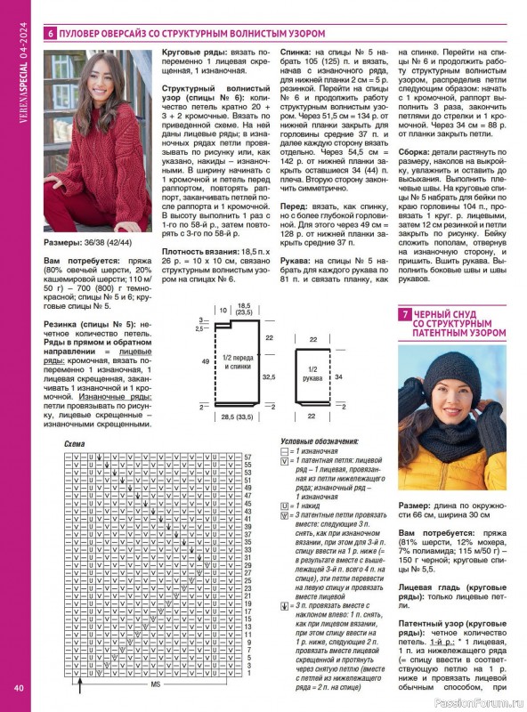 Вязаные модели в журнале «Модное вязание №4 2024»