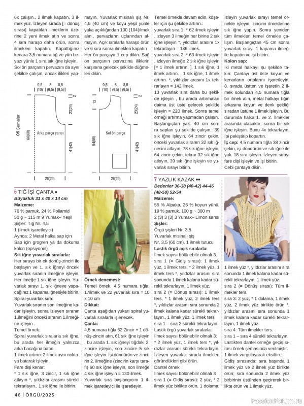 Вязаные модели в журнале «Burda Orgu №1 2025»