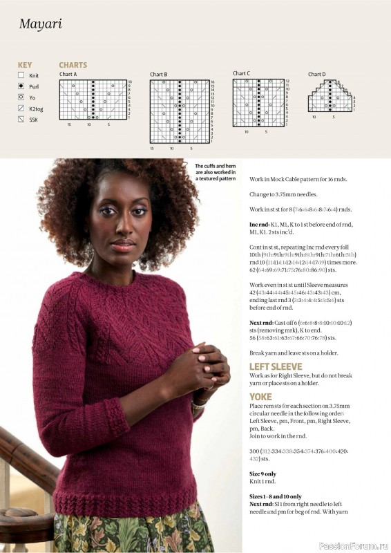 Вязаные проекты спицами в журнале «The Knitter №188 2023»
