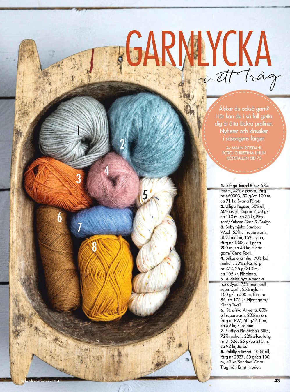 Кофты, свитера, носочки в журнале &quot;Sticka &amp; handarbeta&quot; - Winter 2021