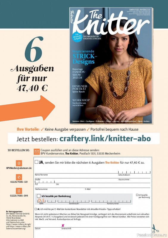 Вязаные проекты спицами в журнале «The Knitter Germany №65 2023»