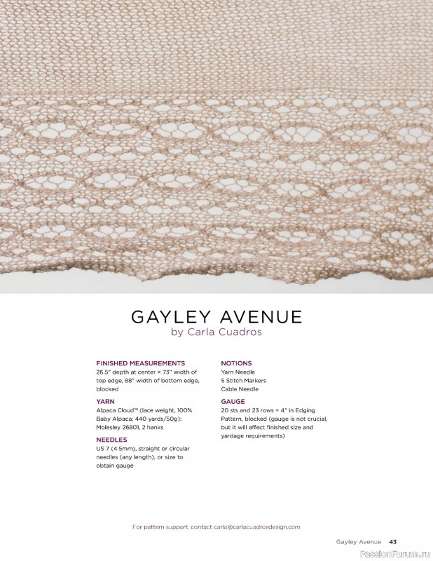 Коллекция кружевных моделей в книге «Knit Lace Patterns»