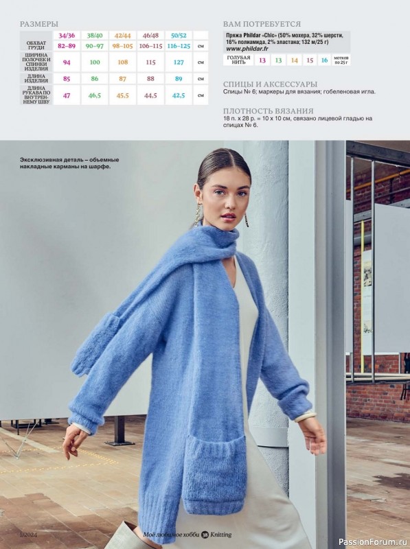 Вязаные модели в журнале «Knitting. Моё любимое хобби №1 2024»