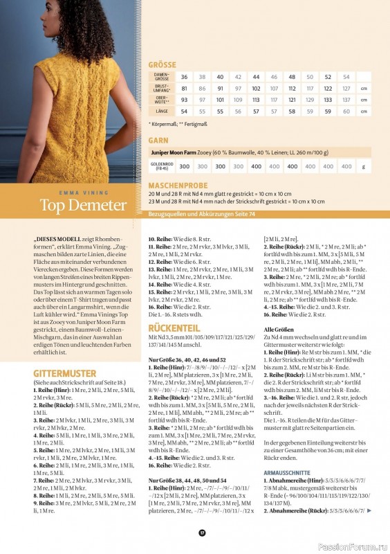 Вязаные модели в журнале «The Knitter Germany №59 2022»