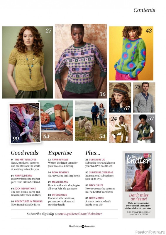 Вязаные проекты спицами в журнале «The Knitter №189 2023»