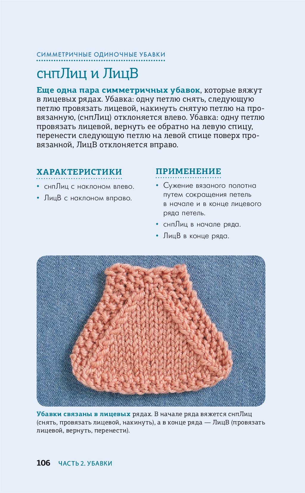 Методы прибавок и убавок вязаного полотна.