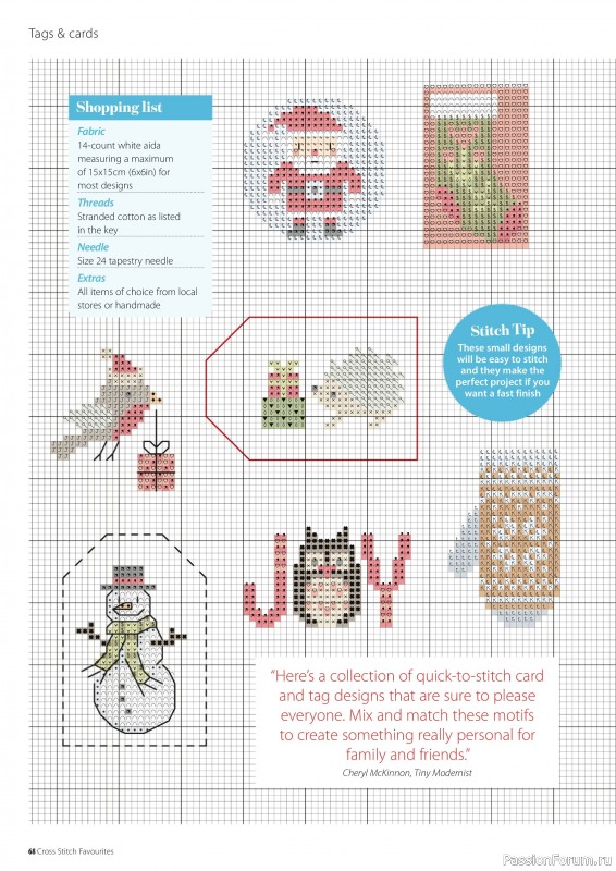 Коллекция вышивки в журнале «Cross Stitch Favourites - Christmas 2023»