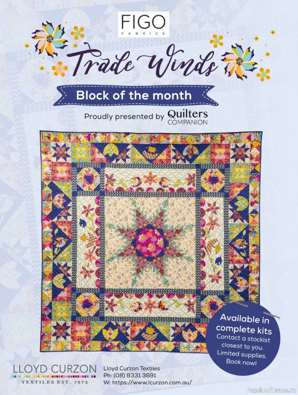 Коллекция проектов для рукодельниц в журнале «Quilters Companion №132 2025»