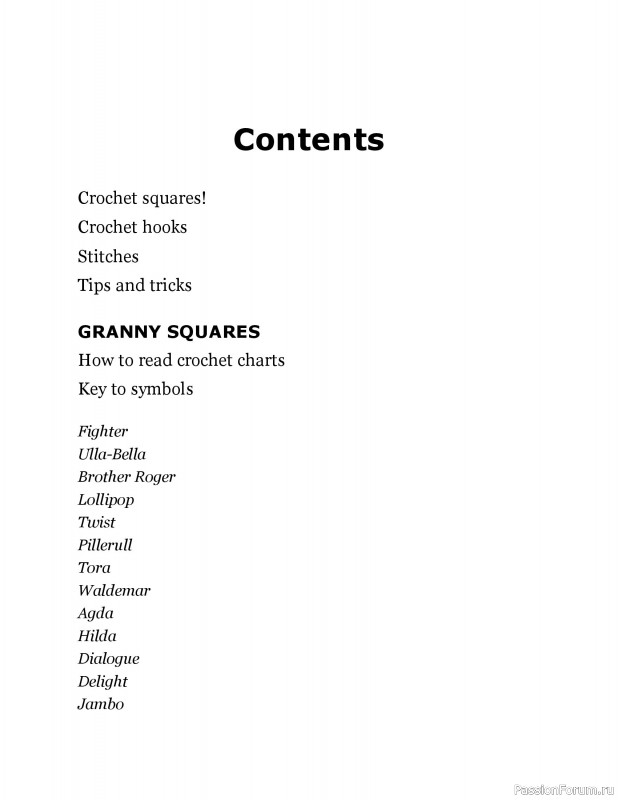 Вязаные проекты в книге «Crochet Squares»