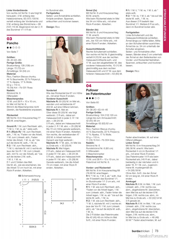 Вязаные модели в журнале «Burda Stricken №1 2021»