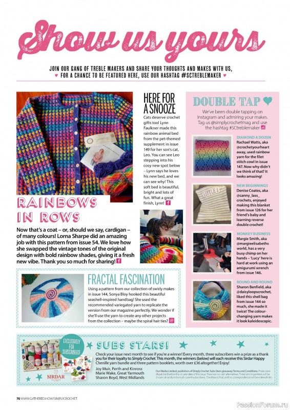 Вязаные проекты крючком в журнале «Simply Crochet №150 2024»