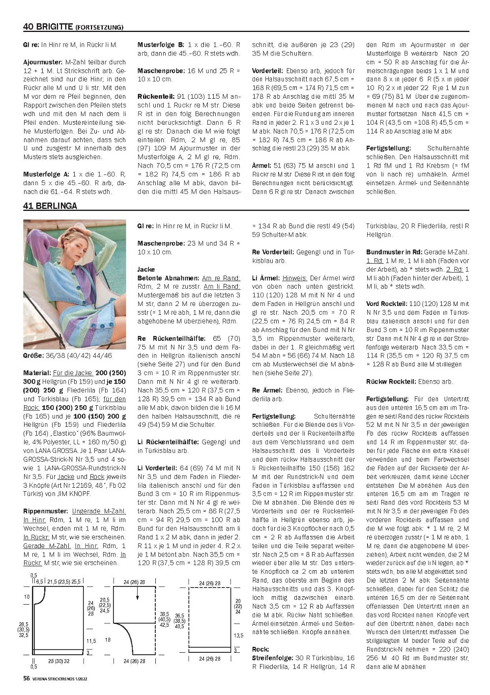 Стильные моделеи в журнале"Verena Stricktrends №1 2022"
