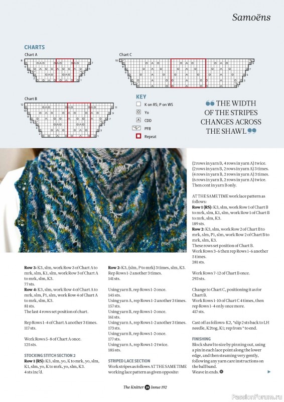 Вязаные проекты спицами в журнале «The Knitter №192 2023»