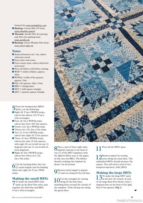 Коллекция проектов для рукодельниц в журнале «Todays Quilter №128 2025»