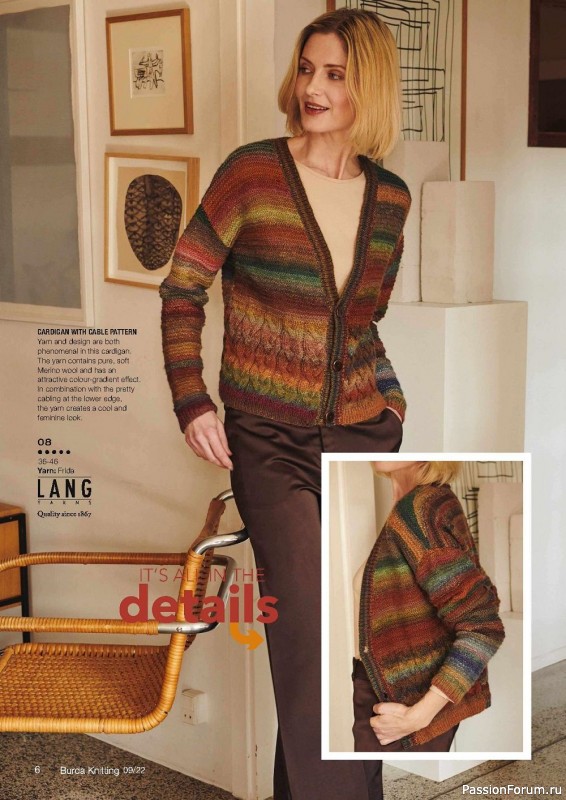 Вязаные модели спицами в журнале «Вurda Knitting №9 2022»