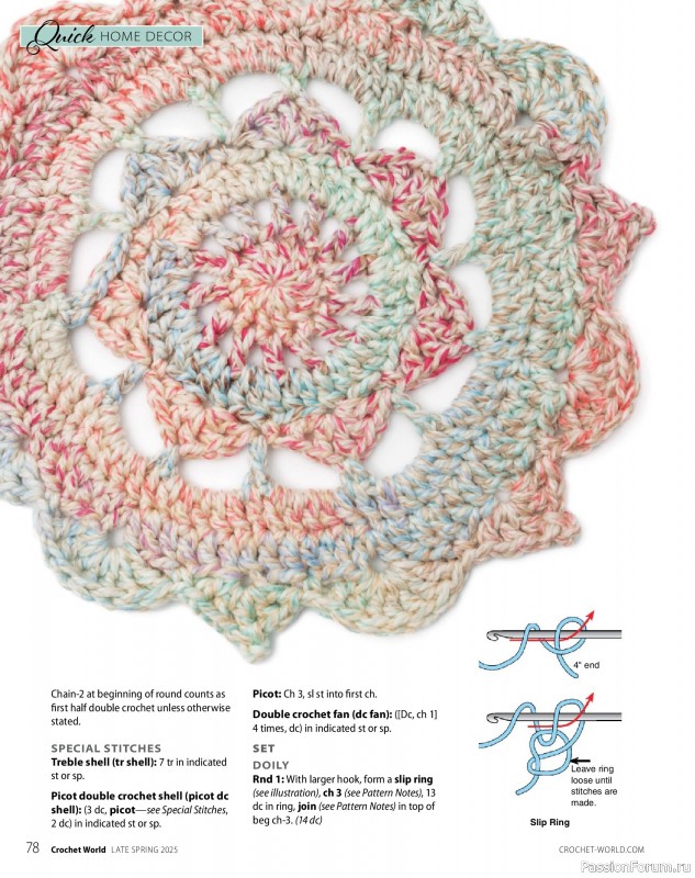 Вязаные проекты крючком в журнале «Crochet World - Late Spring 2025»