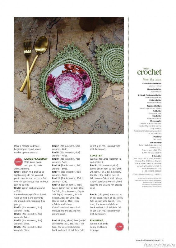 Вязаные проекты крючком в журнале «Inside Crochet №149 2022»