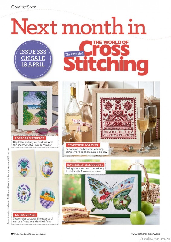 Коллекция вышивки в журнале «The World of Cross Stitching №332 2023»