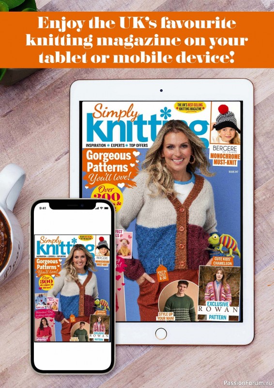 Вязаные проекты крючком в журнале «Simply Knitting №247 2024»
