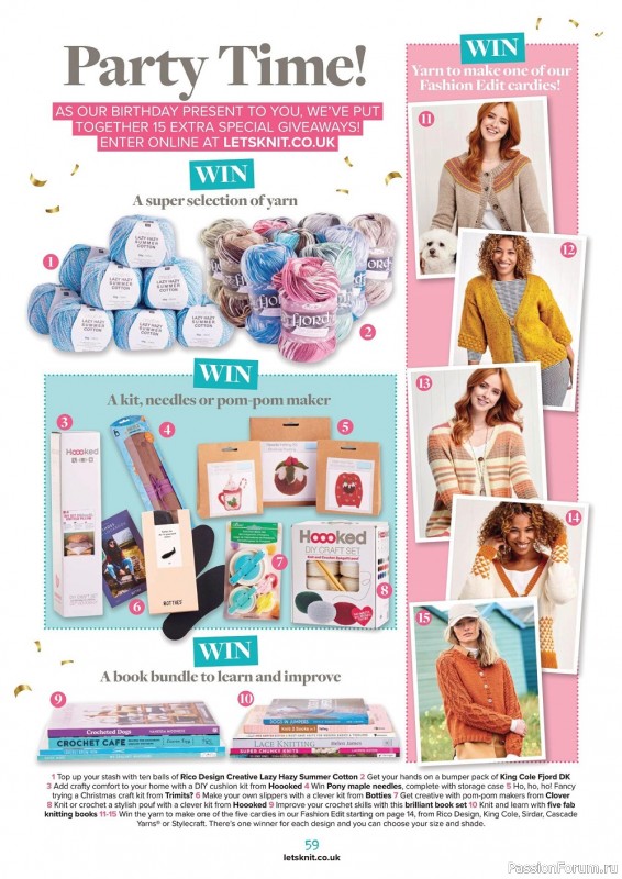 Вязаные проекты спицами в журнале «Let's Knit №188 2022»