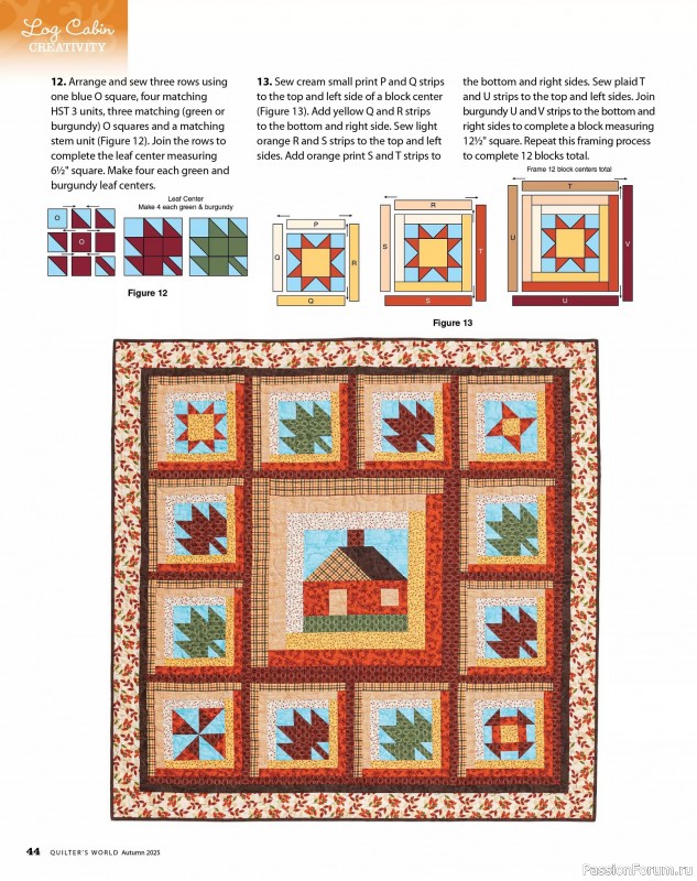 Коллекция проектов для рукодельниц в журнале «Quilter's World - Autumn 2025»