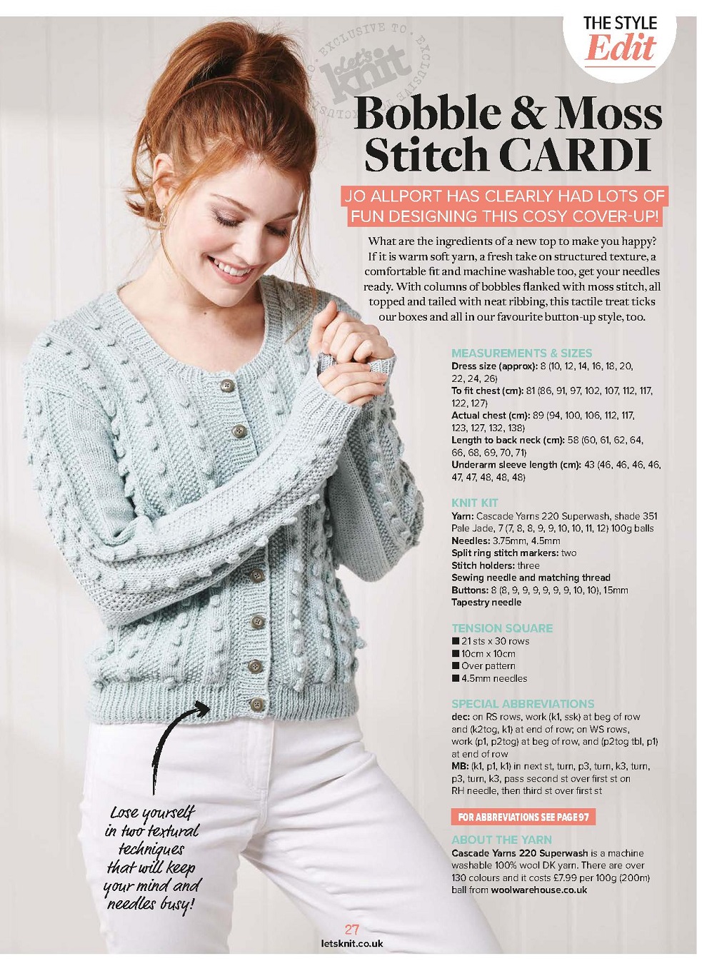 Вязаные модели спицами в журнале &quot;Let&#039;s Knit №181 2022&quot;.