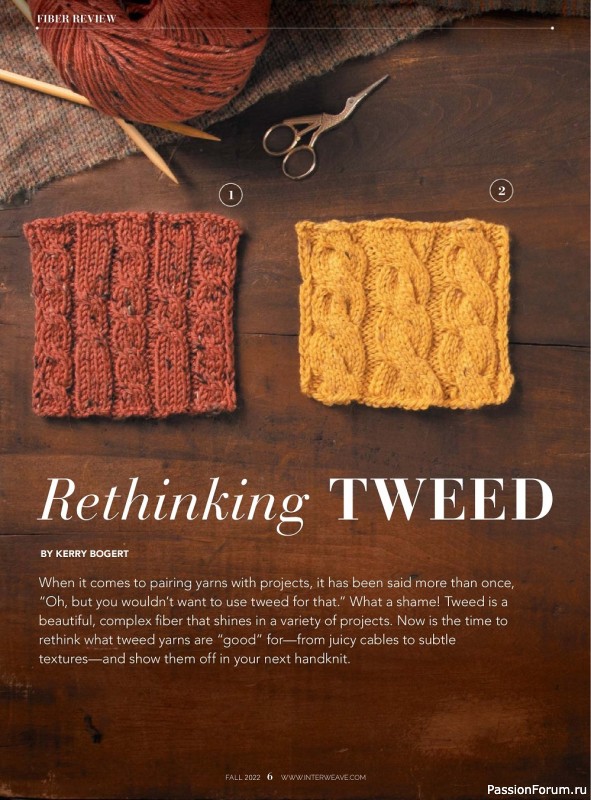 Вязаные модели в журнале «Interweave Knits - Fall 2022»