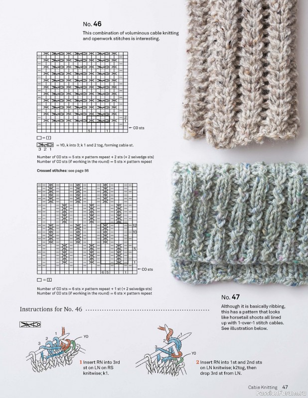 Вязаные проекты в книге «55 Fantastic Japanese Knitting Stitches»