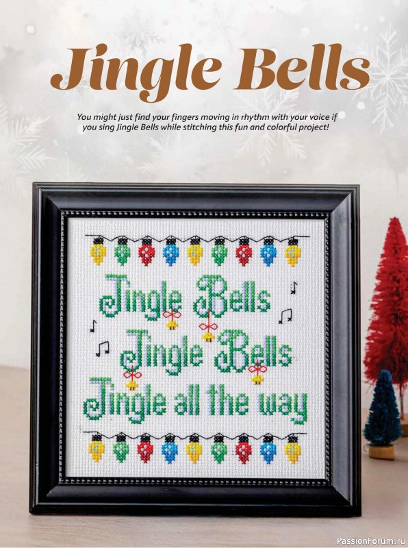 Коллекция вышивки в журнале «Just Cross Stitch - Christmas 2024»