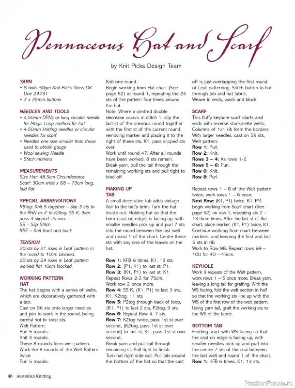 Вязаные модели спицами в журнале «Australian Knitting Vol.17 №1 2025»