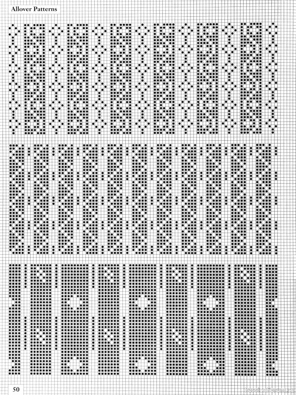 Коллекция узоров в книге «Charts for Colour Knitting»