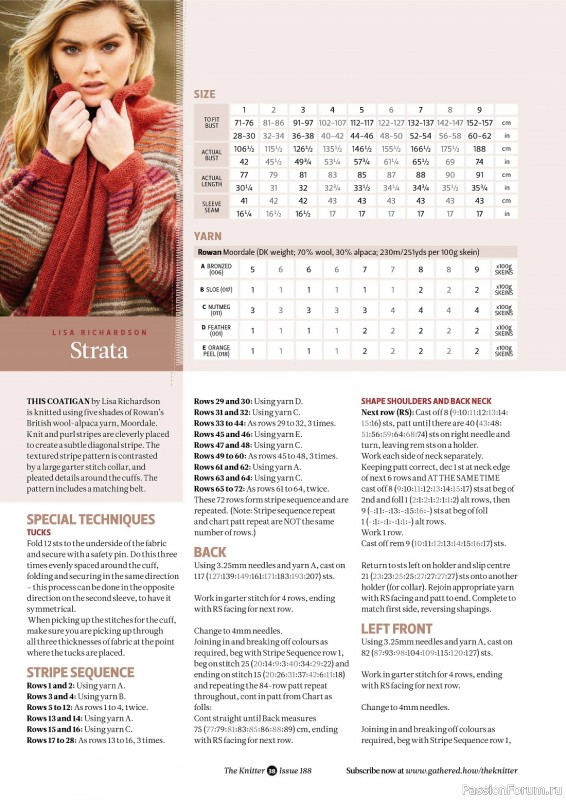 Вязаные проекты спицами в журнале «The Knitter №188 2023»