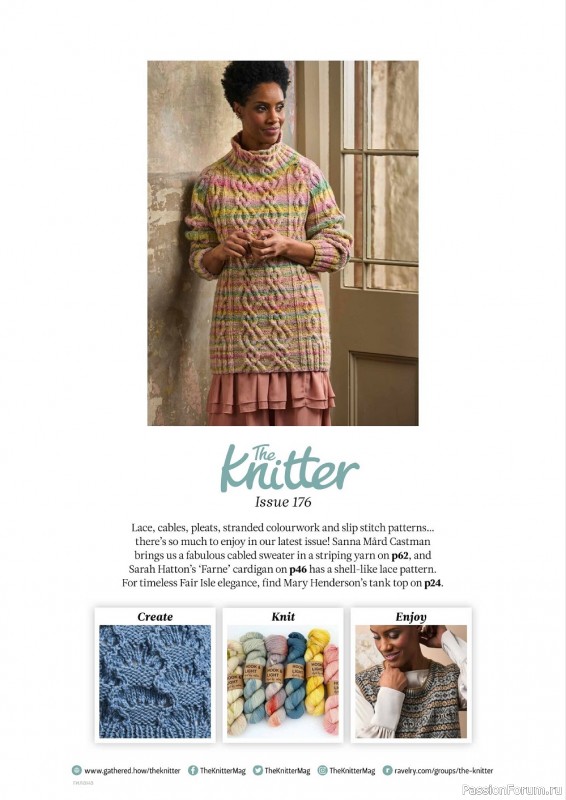 Вязаные модели спицами в журнале «The Knitter №176 2022»