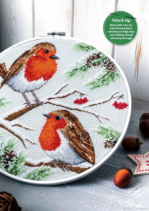 Коллекция вышивки в журнале «Cross Stitch Gold - Birds Collection 2024»
