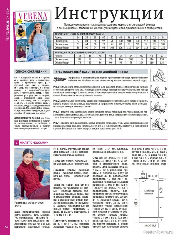Вязаные модели в журнале «Модное вязание №4 2024»