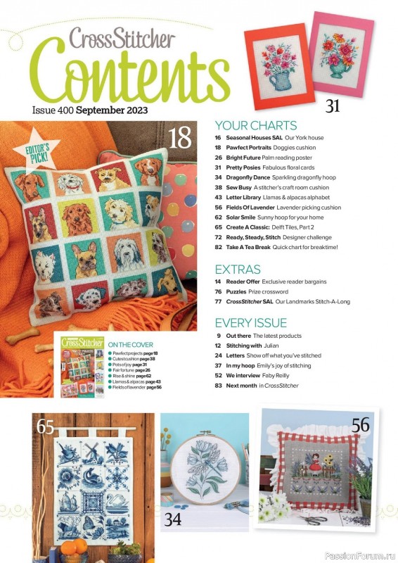 Коллекция вышивки в журнале «CrossStitcher №400 2023»