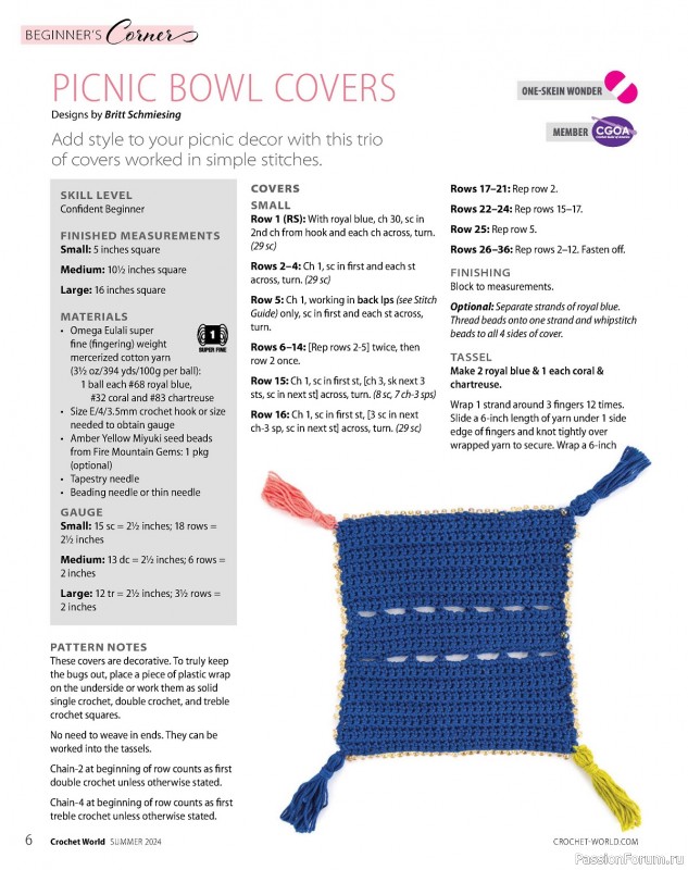 Вязаные проекты крючком в журнале «Crochet World – Summer 2024»