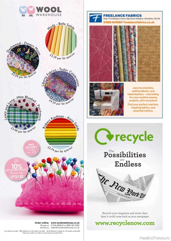 Коллекция проектов для рукодельниц в журнале «Love Patchwork & Quilting №152 2025»