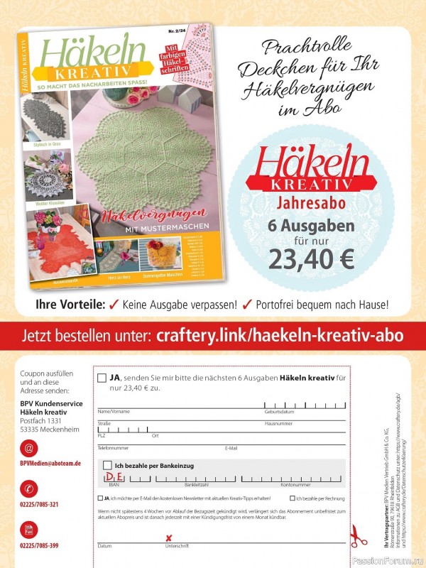 Вязаные проекты крючком в журнале «Hakeln Kreativ №2 20243»