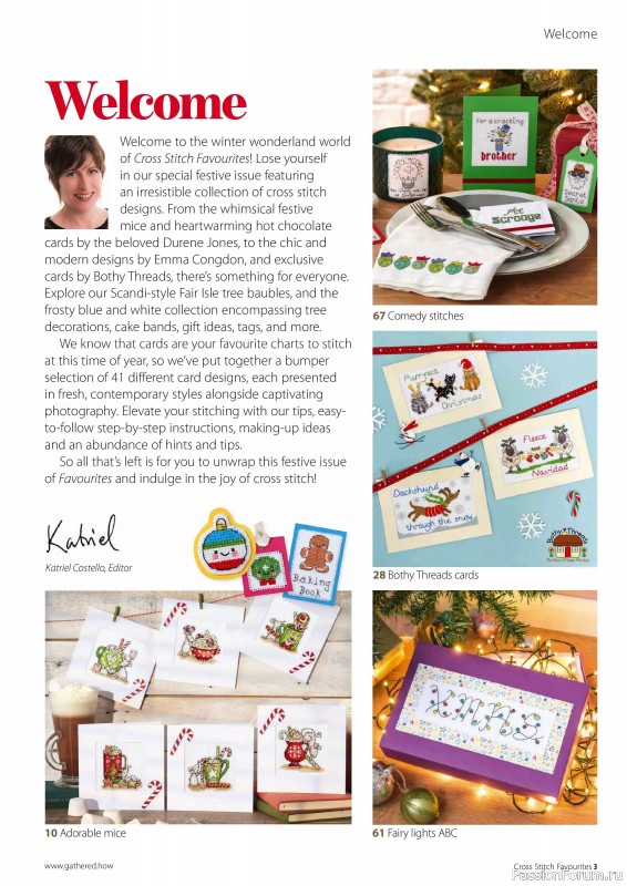 Коллекция вышивки в журнале «Cross Stitch Favourites - Christmas 2024»