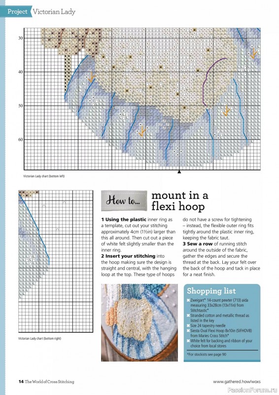 Коллекция вышивки в журнале «The World of Cross Stitching №339 2023»