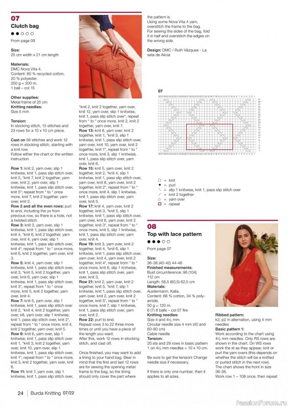 Вязаные модели в журнале «Burda Knitting №7 2022»